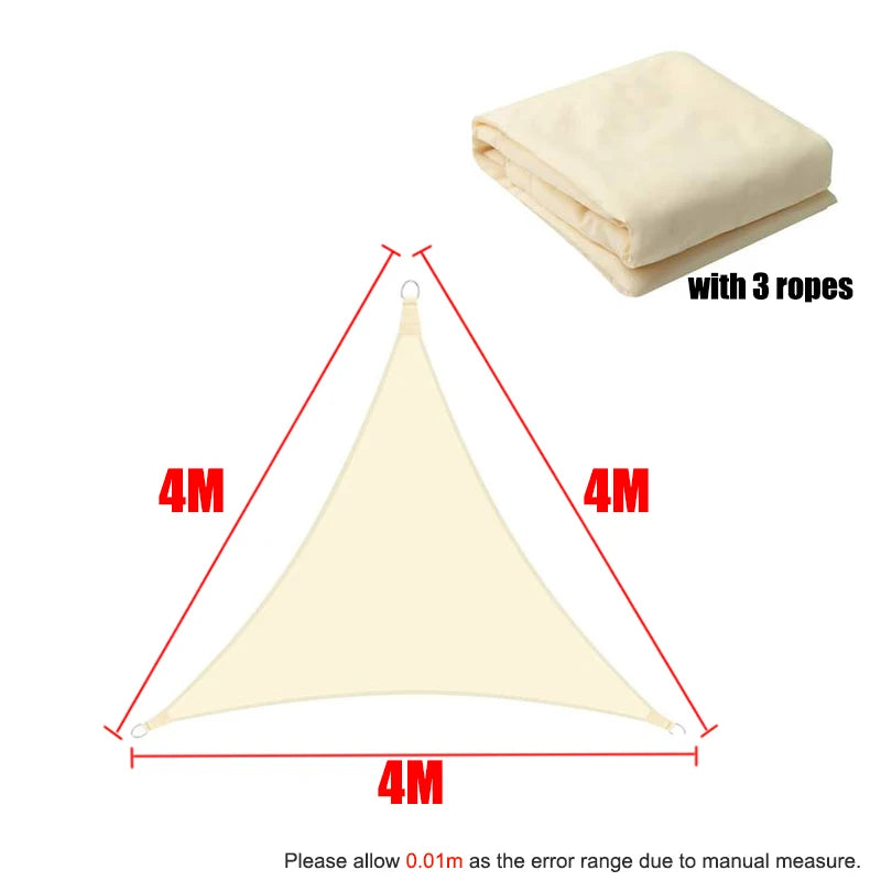 Outdoor Shade Sail Awnings Waterproof Sun Shelter Square Rectangle Sun Shade Protection Canopy Garden Patio Pool Camping Shade