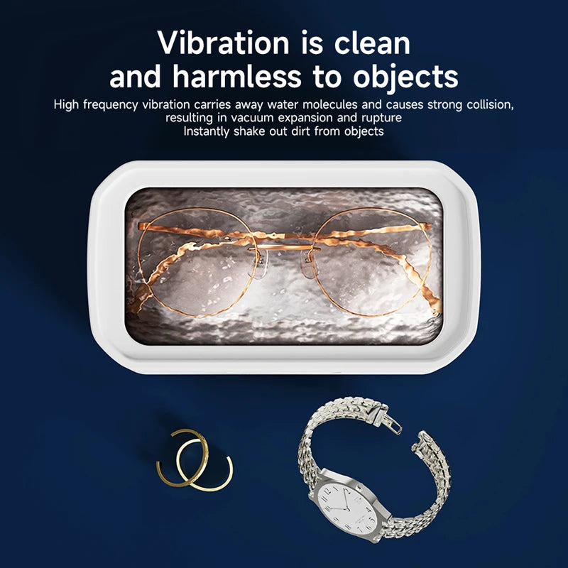 650Ml Adjustable Large Capacity Ultrasonic Cleaner Fast Powerful Jewelry Brace Glasses Jewelry Cleaning Machine Household 2026