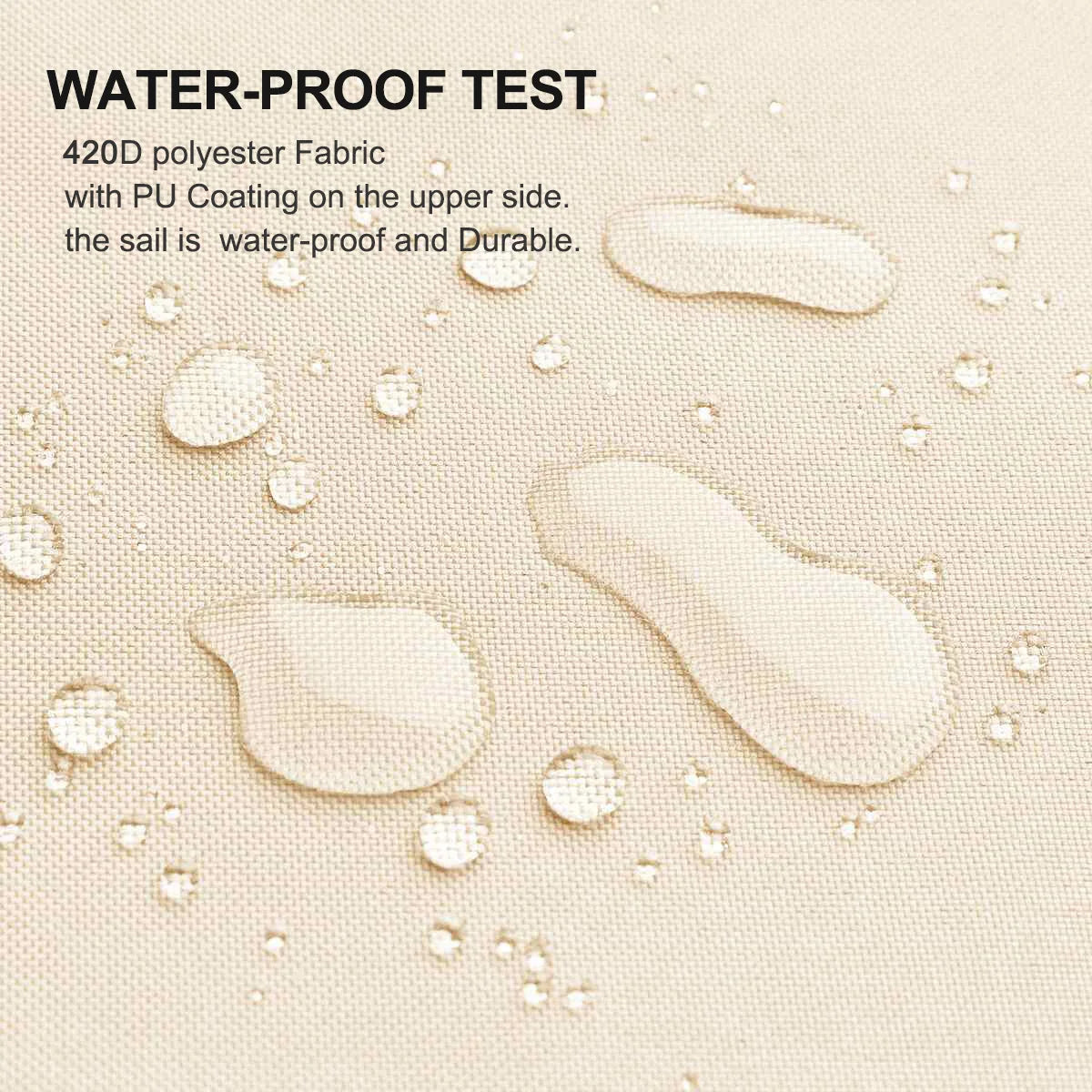 Outdoor Shade Sail Awnings Waterproof Sun Shelter Square Rectangle Sun Shade Protection Canopy Garden Patio Pool Camping Shade