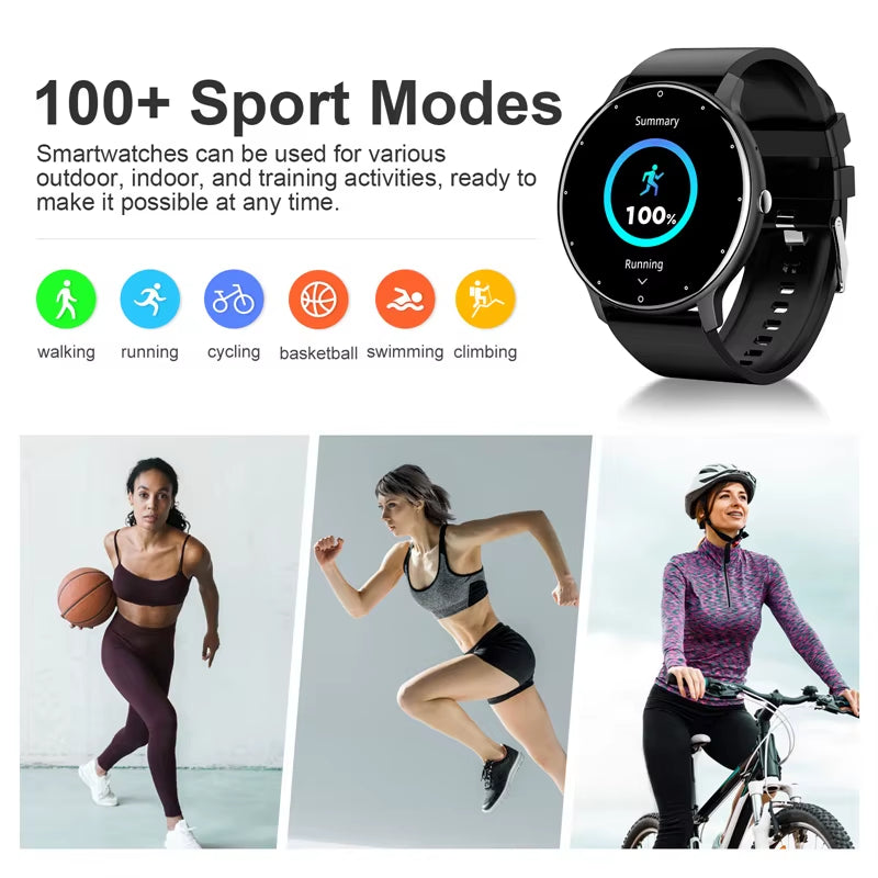 Smart Watch Women Men Full Touch Screen Bluetooth Call Smartwatch Waterproof Sports Fitness Tracker Watches for Android Ios