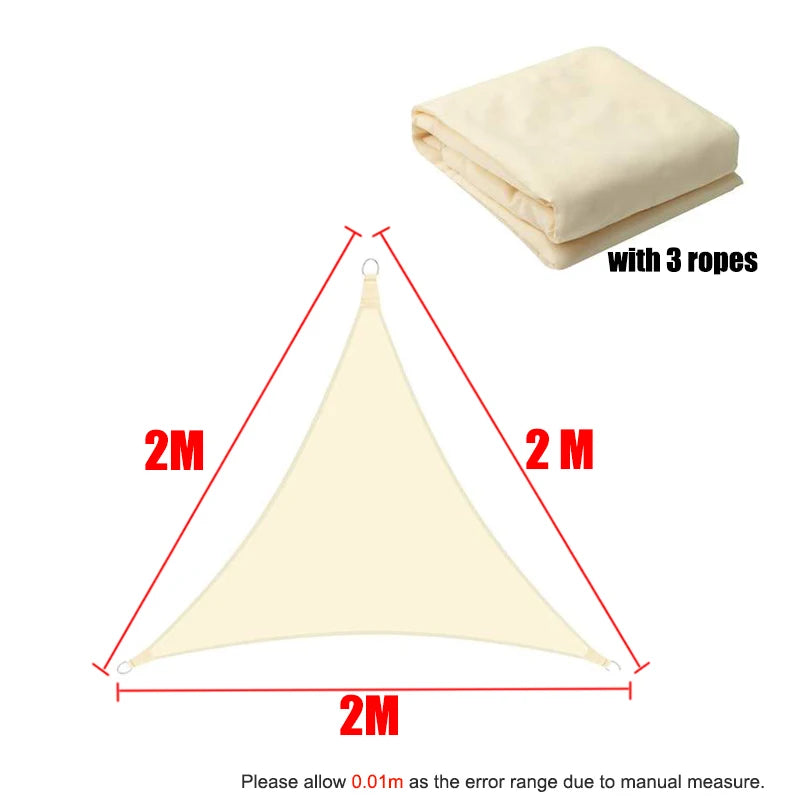 Outdoor Shade Sail Awnings Waterproof Sun Shelter Square Rectangle Sun Shade Protection Canopy Garden Patio Pool Camping Shade