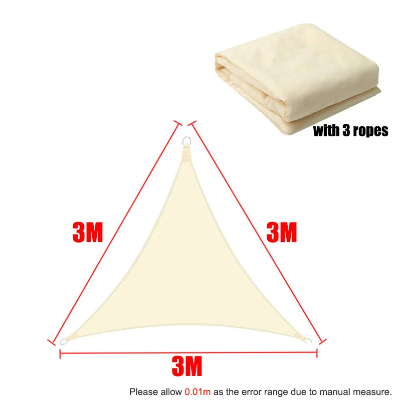Outdoor Shade Sail Awnings Waterproof Sun Shelter Square Rectangle Sun Shade Protection Canopy Garden Patio Pool Camping Shade