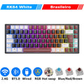 RK84 75% RGB Triple Mode Mechanical Keyboard BT5.0/2.4G/USB-C 84 Hot Swappable Bluetooth Wireless Gamer Keyboard