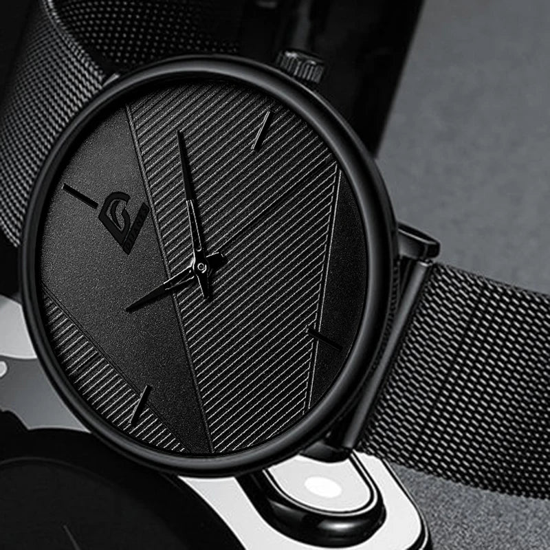 Reloj Hombre Watches Mens 2023 Minimalist Men'S Fashion Ultra-Thin Watch Simple Men Business Quartz Wristwatch Relogio Masculino