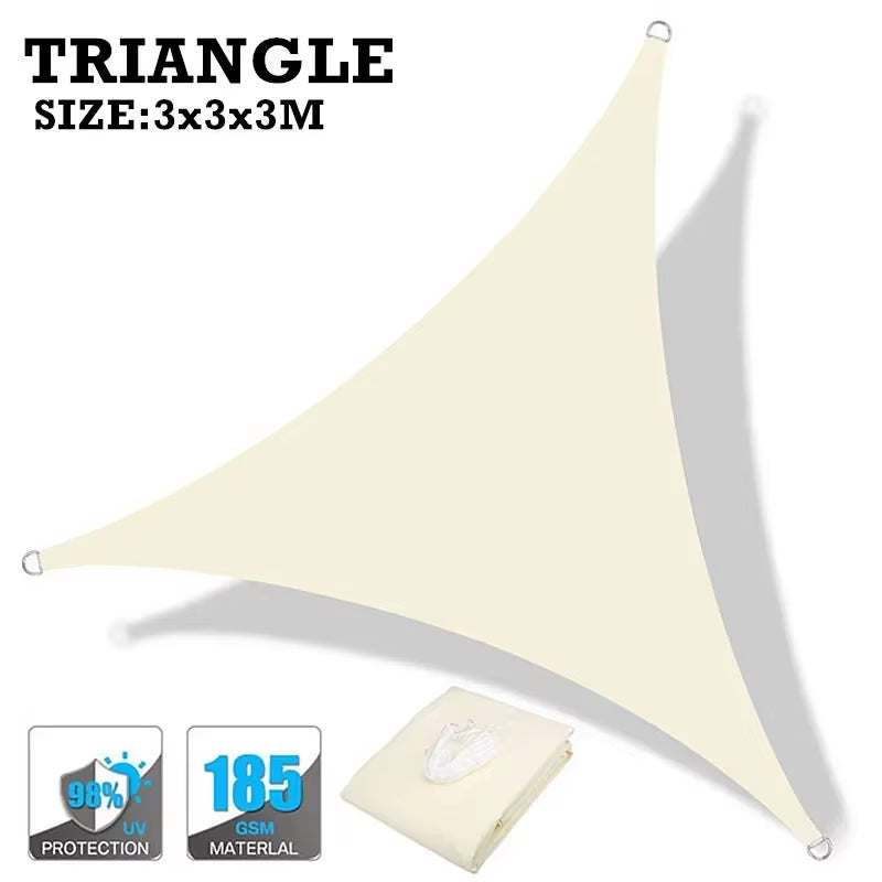 160GSM Waterproof Awning Sunshade Sun Shade Sail for Outdoor Garden Beach Camping Patio Pool Sun Canopy Tent Sun Shelter