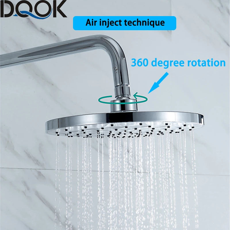 Thermostatic Shower Faucet Chrome Bathroom Shower Mixer Set Waterfall Rain Shower System Bathtub Faucet Taps