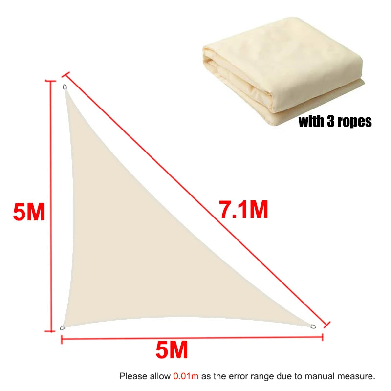Outdoor Shade Sail Awnings Waterproof Sun Shelter Square Rectangle Sun Shade Protection Canopy Garden Patio Pool Camping Shade