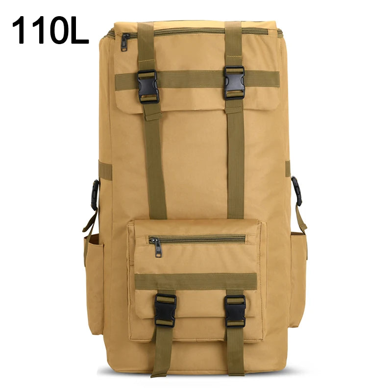 110L 130L Men Hiking Bag Camping Backpack Large Men Outdoor Climbing Trekking Travel Rucksack Tactical Bags Luggage Bag XA860WA