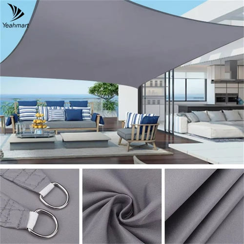 160GSM Waterproof Awning Sunshade Sun Shade Sail for Outdoor Garden Beach Camping Patio Pool Sun Canopy Tent Sun Shelter