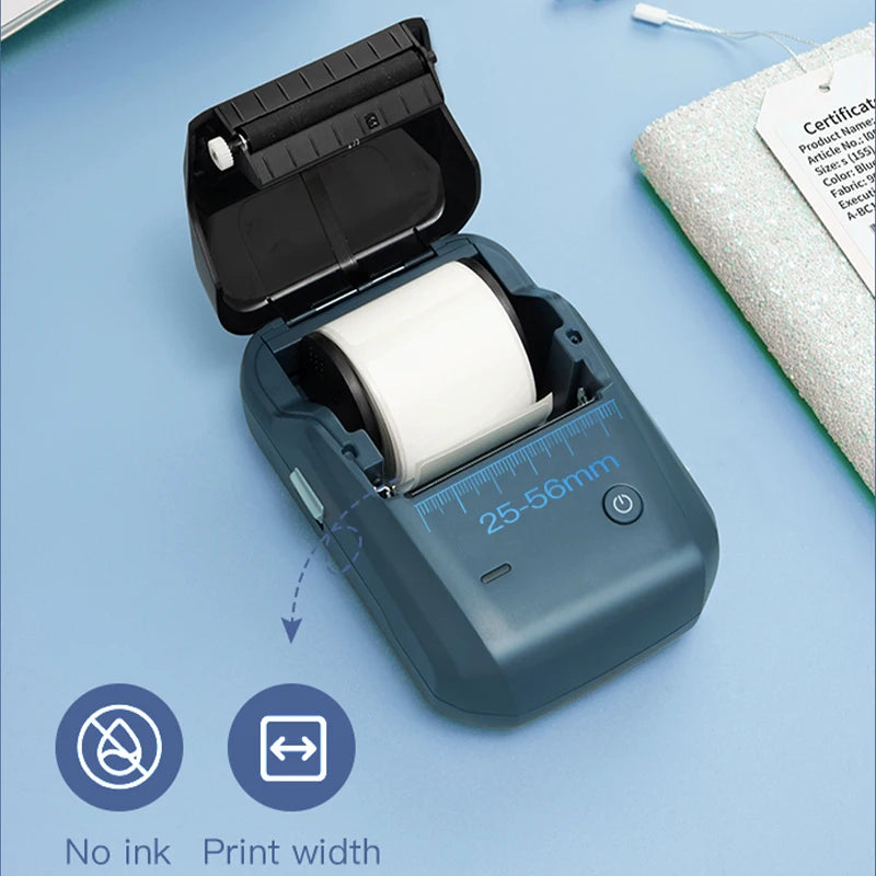 Mini Label Thermal Printer  B1 Portable Self-Adhesive Printer for Stickers round Labels Rolls UV Tag Bluetooth Printer