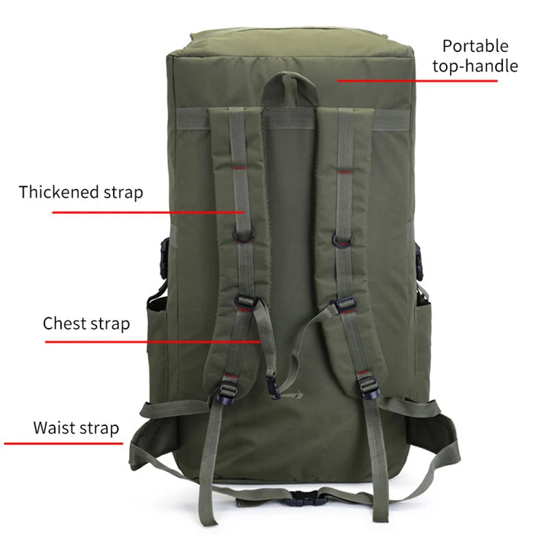 110L 130L Men Hiking Bag Camping Backpack Large Men Outdoor Climbing Trekking Travel Rucksack Tactical Bags Luggage Bag XA860WA