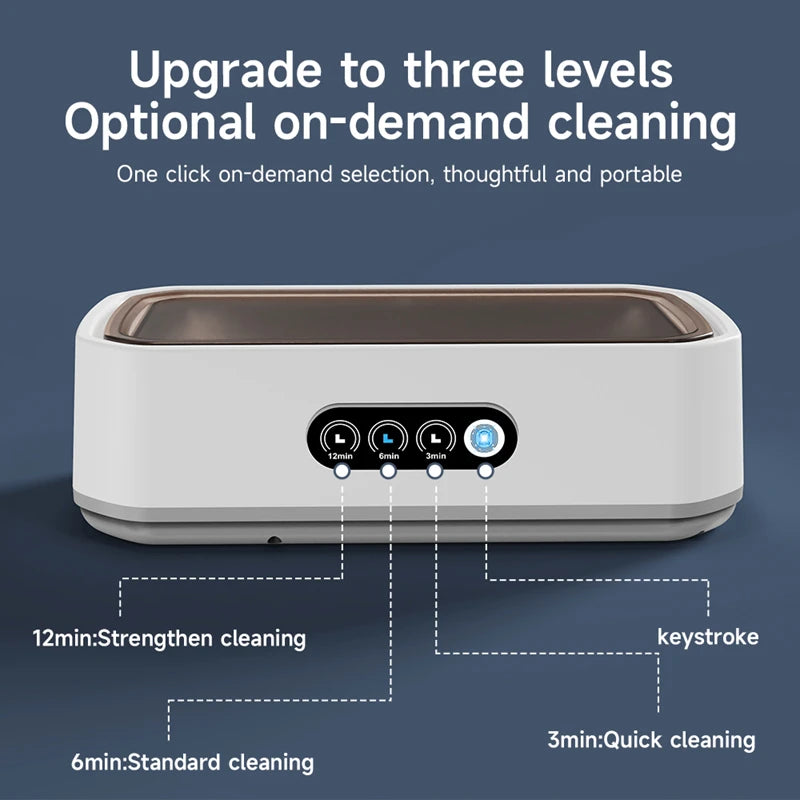 650Ml Adjustable Large Capacity Ultrasonic Cleaner Fast Powerful Jewelry Brace Glasses Jewelry Cleaning Machine Household 2026