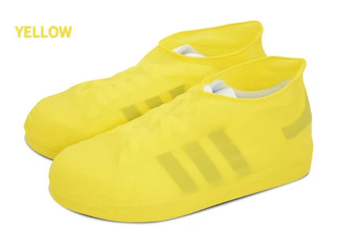 1 Pair Rubber Reusable Latex Waterproof Rain Shoes Covers Slip-Resistant Rain Boot Motorcycle Bike Overshoes Shoes Accessories