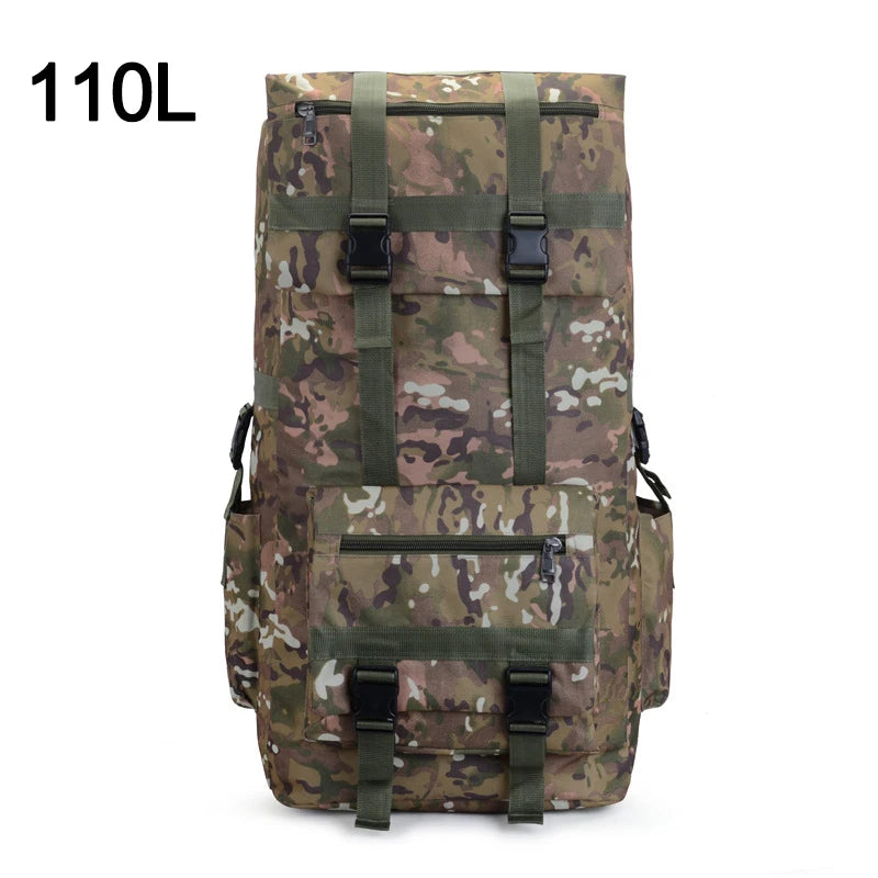 110L 130L Men Hiking Bag Camping Backpack Large Men Outdoor Climbing Trekking Travel Rucksack Tactical Bags Luggage Bag XA860WA
