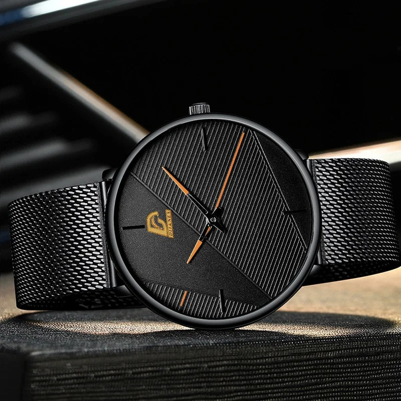 Reloj Hombre Watches Mens 2023 Minimalist Men'S Fashion Ultra-Thin Watch Simple Men Business Quartz Wristwatch Relogio Masculino