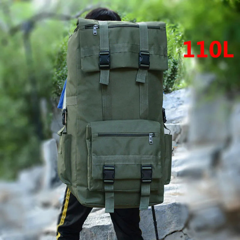 110L 130L Men Hiking Bag Camping Backpack Large Men Outdoor Climbing Trekking Travel Rucksack Tactical Bags Luggage Bag XA860WA