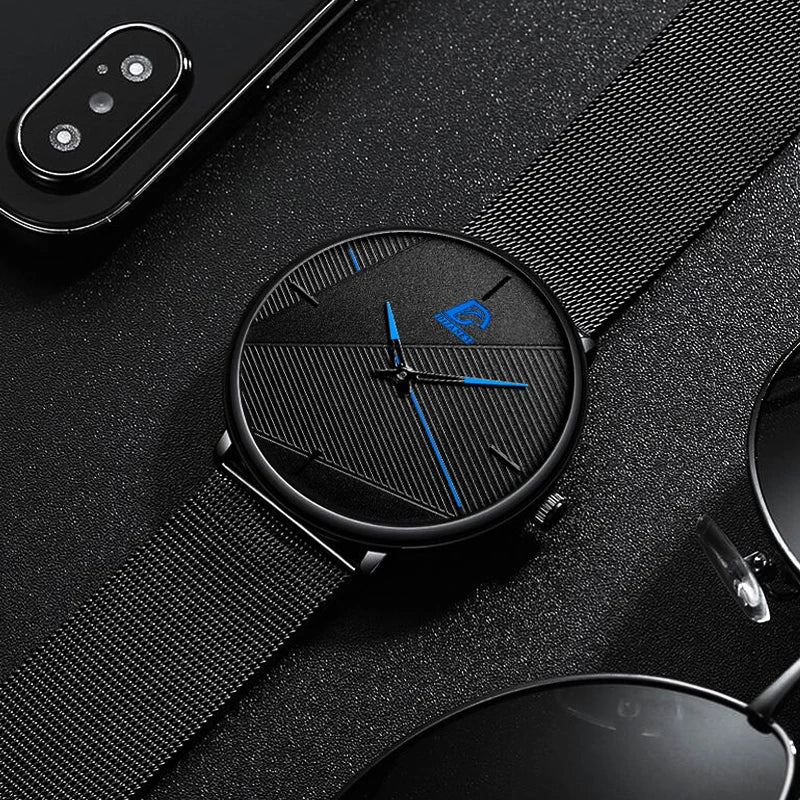 Reloj Hombre Watches Mens 2023 Minimalist Men'S Fashion Ultra-Thin Watch Simple Men Business Quartz Wristwatch Relogio Masculino