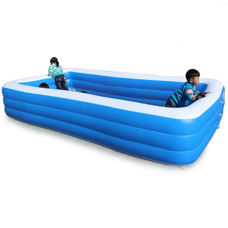 Baby Swimming Tube Huge Size Inflatable Swimming Pool for Summer Water Fun Games Toys Blue and White Swim Pools