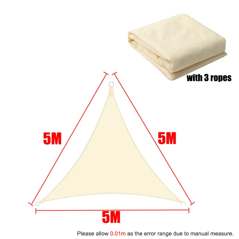 Outdoor Shade Sail Awnings Waterproof Sun Shelter Square Rectangle Sun Shade Protection Canopy Garden Patio Pool Camping Shade