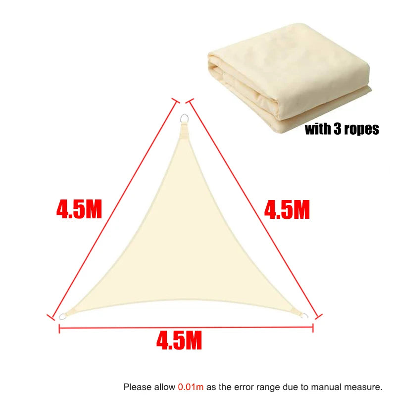 Outdoor Shade Sail Awnings Waterproof Sun Shelter Square Rectangle Sun Shade Protection Canopy Garden Patio Pool Camping Shade