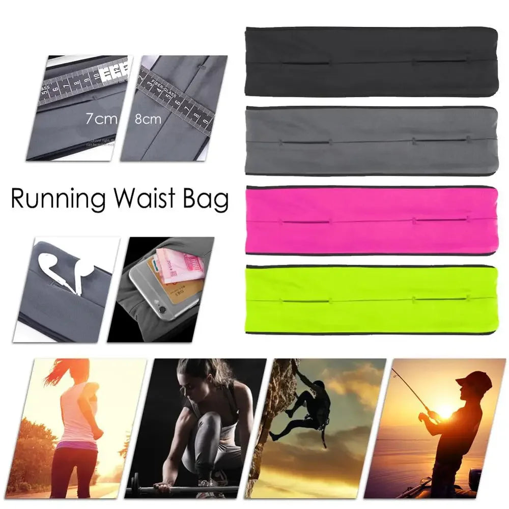 Professional Running Waist Bag Men Women Gym Sports Bag Trail Invisible Mobile Phone Money Running Belt Fanny Waist Pack