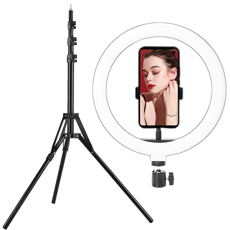 Ring Light 10In 13 in with Tripod Stand & Phone Holder Selfie Ring Light 26Cm Fill Light 33Cm Studio Lighting Kit for Tiktok