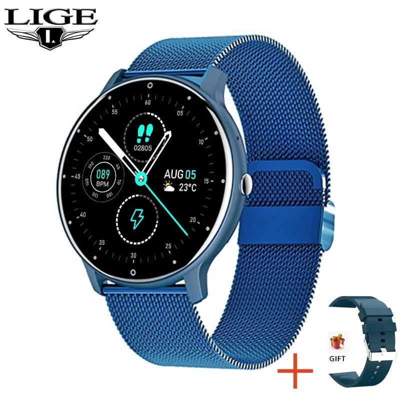 Smart Watch Women Men Full Touch Screen Bluetooth Call Smartwatch Waterproof Sports Fitness Tracker Watches for Android Ios