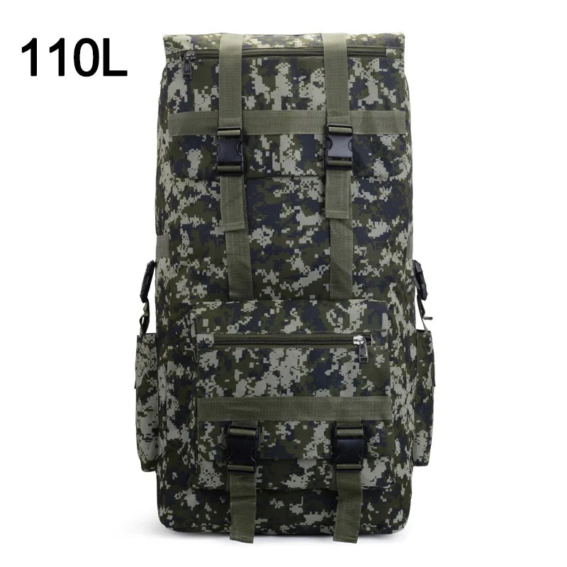 110L 130L Men Hiking Bag Camping Backpack Large Men Outdoor Climbing Trekking Travel Rucksack Tactical Bags Luggage Bag XA860WA