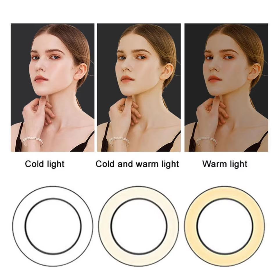 Ring Light 10In 13 in with Tripod Stand & Phone Holder Selfie Ring Light 26Cm Fill Light 33Cm Studio Lighting Kit for Tiktok